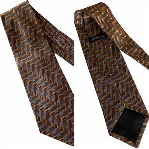 Hathaway Italian Silk Brown Neck Tie, 4”